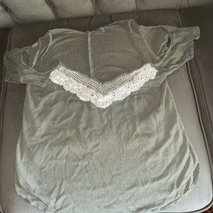 Green medium open shoulder women’s blouse